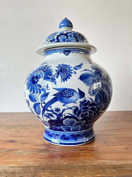De Porceleyne Fles, Delft - Vaas - Aardewerk - Dekselvaas, Antiek en Kunst, Antiek | Glaswerk en Kristal
