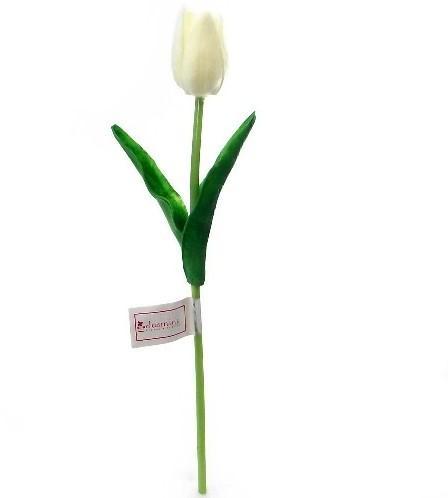 Tulpen Real Touch Wit Luxe Siliconen Latex per stuk 34 cm, Huis en Inrichting, Woonaccessoires | Kunstplanten en Kunstbloemen