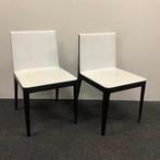 complete set 2 stuks B&B Italia EL eetkamer stoel, wit leder, Huis en Inrichting, Gebruikt, Zwart