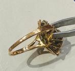 Cocktailring - 18 karaat Geel goud, Witgoud Parel - Diamant