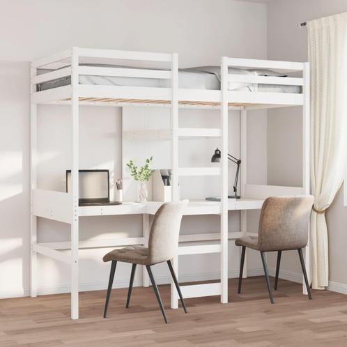vidaXL Hoogslaper zonder matras massief grenenhout wit, Huis en Inrichting, Slaapkamer | Bedden, Nieuw, Verzenden