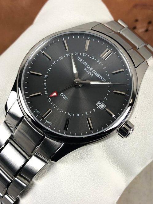 Frédérique Constant - Classics GMT - Sans Prix de Réserve -, Handtassen en Accessoires, Horloges | Heren