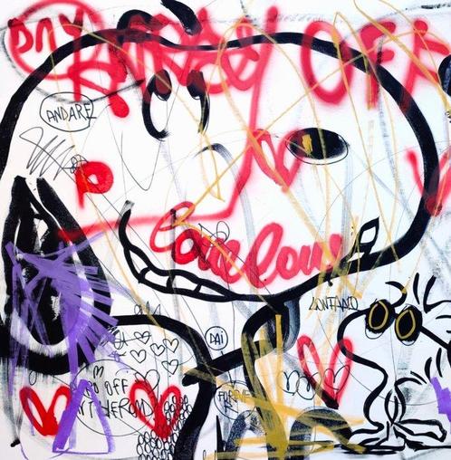 LACRISS (1990) - Snoopy e Woodstock Big Off + XL, Antiek en Kunst, Kunst | Schilderijen | Modern