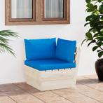 vidaXL Tuinhoekbank met kussens pallet geïmpregneerd, Tuin en Terras, Verzenden, Nieuw