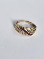 Zonder minimumprijs - Ring - 18 karaat Geel goud - 0.14ct.