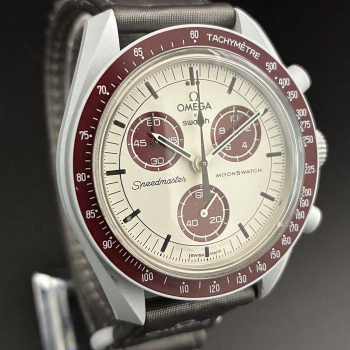 Omega x Swatch - MoonSwatch - Mission to Pluto - Zonder, Handtassen en Accessoires, Horloges | Heren