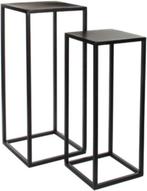 2dekans | GOA Bijzettafel Zwart – 30x30x70 cm – Industriële, Huis en Inrichting, Ophalen of Verzenden, Nieuw