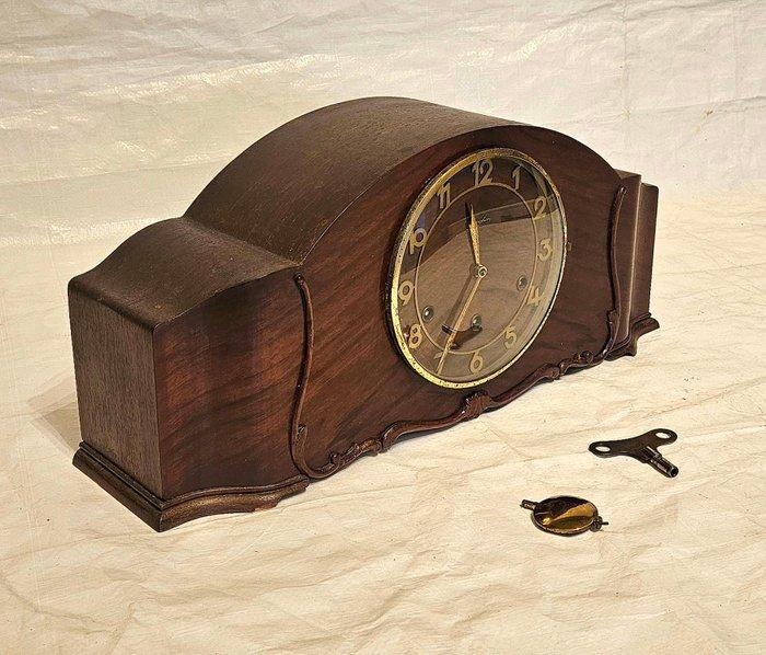 Pendule - Junghans - Messing, Hout, Glas - 1960-1970, Antiquités & Art, Antiquités | Horloges