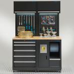Datona Werkplaatsinrichting PREMIUM met eiken werkblad 225, Doe-het-zelf en Bouw, Ophalen of Verzenden, Nieuw