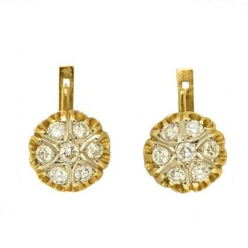 2-delige sieradenset - 18 karaat Geel goud, Witgoud Diamant