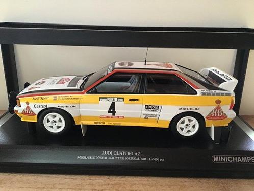 Minichamps - 1:18 - 1984 - Audi Quattro A2 - Rallye Portugal, Hobby en Vrije tijd, Modelauto's | 1:5 tot 1:12