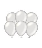 Zilveren Ballonnen Metallic 30cm 6st, Nieuw, Verzenden