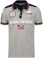 Polo Shirt Heren Grijs Geographical Norway Royal Shore, Vêtements | Hommes, T-shirts, Verzenden