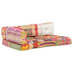 vidaXL Bankkussen pallet stof patchwork meerkleurig, Huis en Inrichting, Verzenden, Nieuw