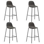 vidaXL Barstoelen 4 st stof donkergrijs, Huis en Inrichting, Barkrukken, Verzenden, Nieuw