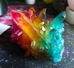 Regenboog Aura Kwarts Kristalcluster - Hoogte: 10 cm -