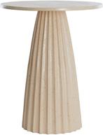 2dekans | Light & Living Bijzettafel Veglia - Zand - Ø45cm -, Ophalen of Verzenden