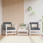 vidaXL Tuinstoelen 2 st massief grenenhout wit, Tuin en Terras, Tuinsets en Loungesets, Verzenden, Nieuw