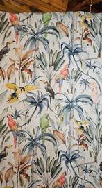 300x280cm! Exclusieve Bohemian stof met papegaaien -