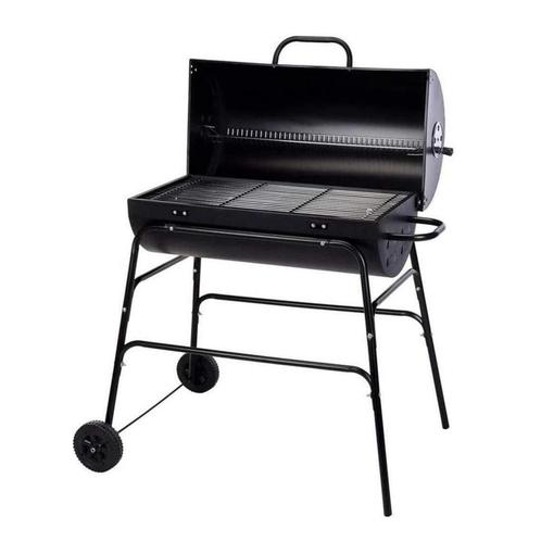 Houtskoolbarbecue cilindervorm – Zwart, Jardin & Terrasse, Barbecues au charbon de bois