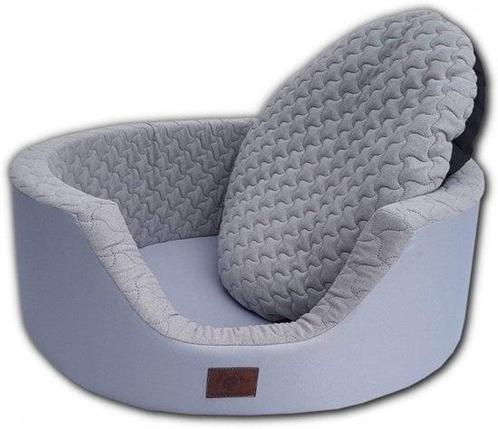 Luxe hondensofa in modern grijs design - XXL hondenmand m..., Dieren en Toebehoren, Hondenmanden, Nieuw, Polyester, Ophalen of Verzenden