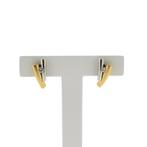 Bicolor gouden oorstekers met diamant; 0,12 ct. | Le Chic, Handtassen en Accessoires, Oorbellen, Gebruikt, Overige kleuren, Ophalen of Verzenden