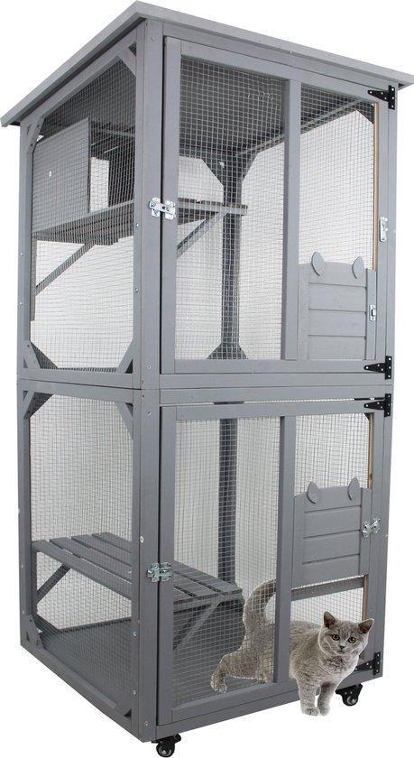 MaxxPet Kattenkooi - kattenvolière - kattenren 92x66x182cm, Dieren en Toebehoren, Katten-accessoires, Nieuw, Ophalen of Verzenden
