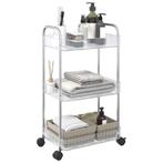 vidaXL Opbergtrolley 3-laags 37x28x68 cm acryl transparant, Doe-het-zelf en Bouw, Verzenden, Nieuw