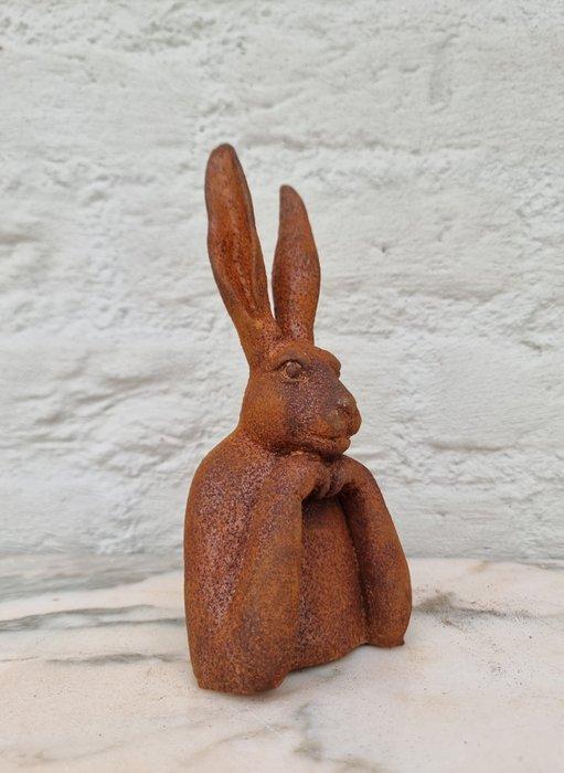 Beeldje - Thinking hare - IJzer, Antiquités & Art, Curiosités & Brocante