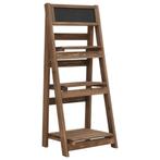 vidaXL Plantenstandaard 3-laags met bord 40x30x90 cm massief, Tuin en Terras, Bloembakken en Plantenbakken, Verzenden, Nieuw