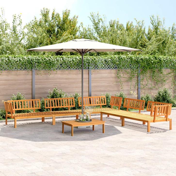 vidaXL 6-delige Loungeset pallet massief acaciahout, Jardin & Terrasse, Ensembles de jardin, Envoi