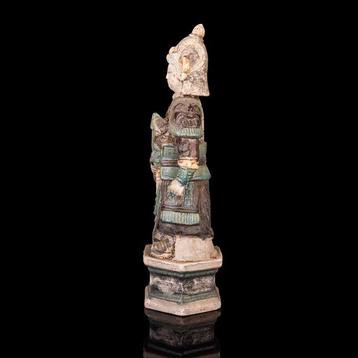 Chinois antique, dynastie Ming Figure de guerrier en poterie