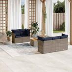 vidaXL 6-delige Loungeset met kussens poly rattan grijs, Tuin en Terras, Tuinsets en Loungesets, Verzenden, Nieuw, Loungeset