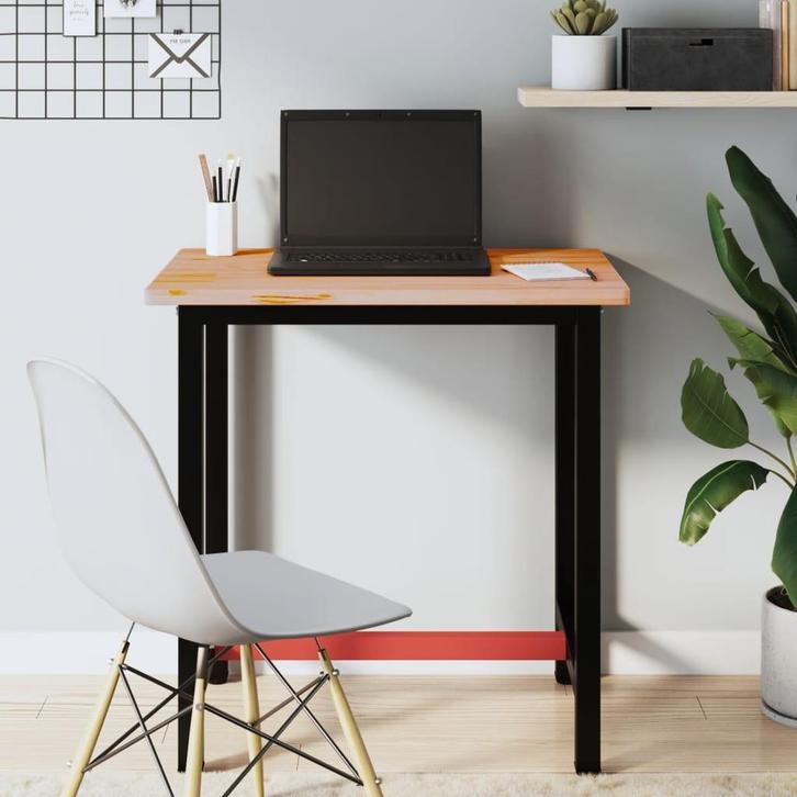 vidaXL Werkbank 80x55x81,5 cm massief beukenhout en metaal, Doe-het-zelf en Bouw, Werkbanken, Nieuw, Verzenden
