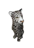 Ceramice Boxer - Sculpture, Classy white Leopard - 90 cm -
