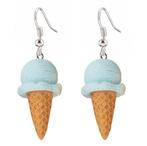 Fako Bijoux - Oorbellen - IJsjes - Hoorntjes - Blauw, Verzenden, Nieuw