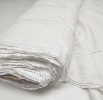Puro LINO 100% fibre nobile Blanc Naturel Pas de repassage -