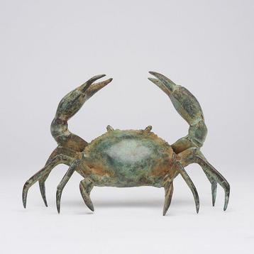 Sculpture, NO RESERVE PRICE - Bronze Patinated Crab