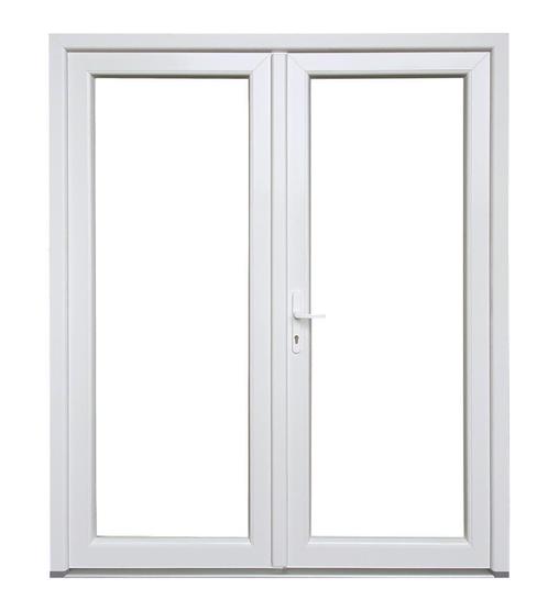 PVC  Dubbele deur Premium Plus b200xh215 cm Wit, Doe-het-zelf en Bouw, Glas en Ramen, Dubbelglas, Nieuw, Gevelraam of Ruit, 160 cm of meer