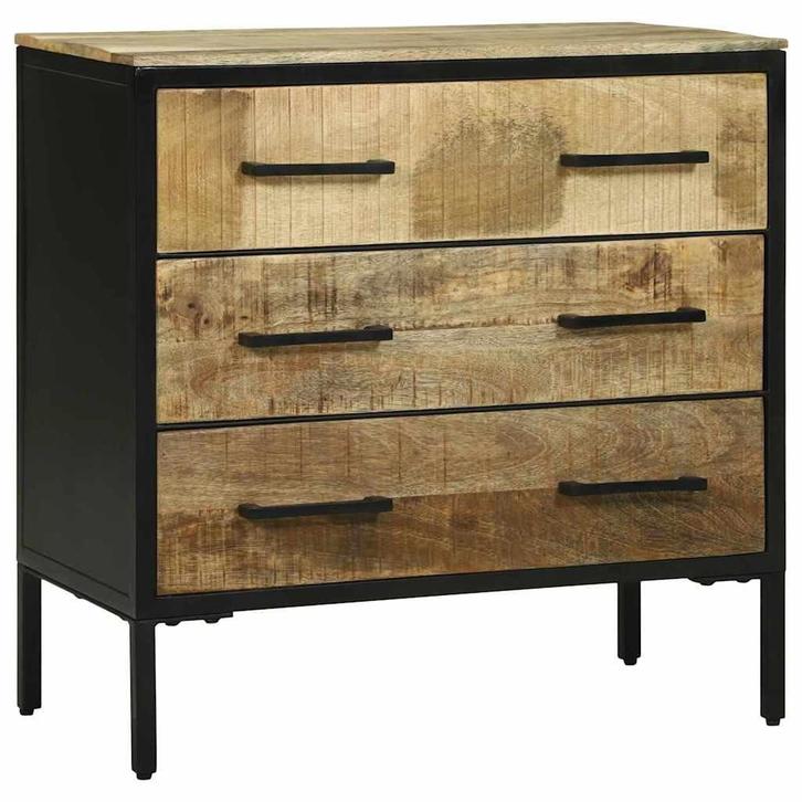 vidaXL Sideboard Bruin 70 x 35 x 70 cm Massief mangohout, Huis en Inrichting, Kasten | Dressoirs, Nieuw, Verzenden