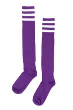 Sokken Paars Witte Strepen 36-41 Dames Heren Unisex Paarse K, Kleding | Dames, Ophalen of Verzenden, Nieuw