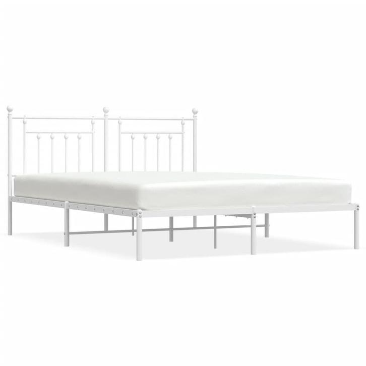Metaal Bedframe 160x200 | Retour Deal | 41% Korting, Huis en Inrichting, Slaapkamer | Bedden, 160 cm, 200 cm, Wit, Nieuw, Metaal