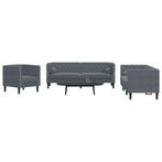 vidaXL 3-delige Loungeset Chesterfield en bolsters fluweel, Verzenden