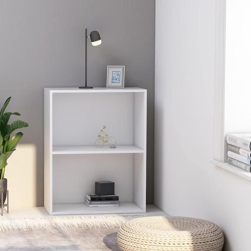 vidaXL Boekenkast 60x30x76,5 cm bewerkt hout wit, Huis en Inrichting, Kasten | Boekenkasten, Nieuw, Verzenden