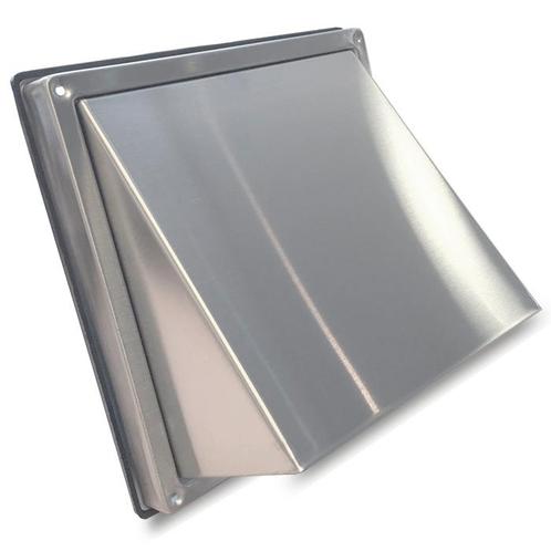 RVS Gevelkap met klep aansluitmaat Ø 125mm - staal, Doe-het-zelf en Bouw, Ventilatie en Afzuiging, Nieuw, Verzenden