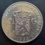 Nederland. Wilhelmina. 2 1/2 Gulden 1933 Grof Haar, Mooie, Postzegels en Munten