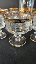 Murano - Vintage Crystal Decanter Set - 12 Glasses +, Antiek en Kunst