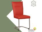 Leren eetkamerstoel Retro - Toledo Siegelstein (rood) -, Huis en Inrichting, Stoelen, Nieuw, Leer, Ophalen of Verzenden, Rood