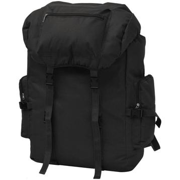 vidaXL Rugzak legerstijl 65 L zwart disponible aux enchères