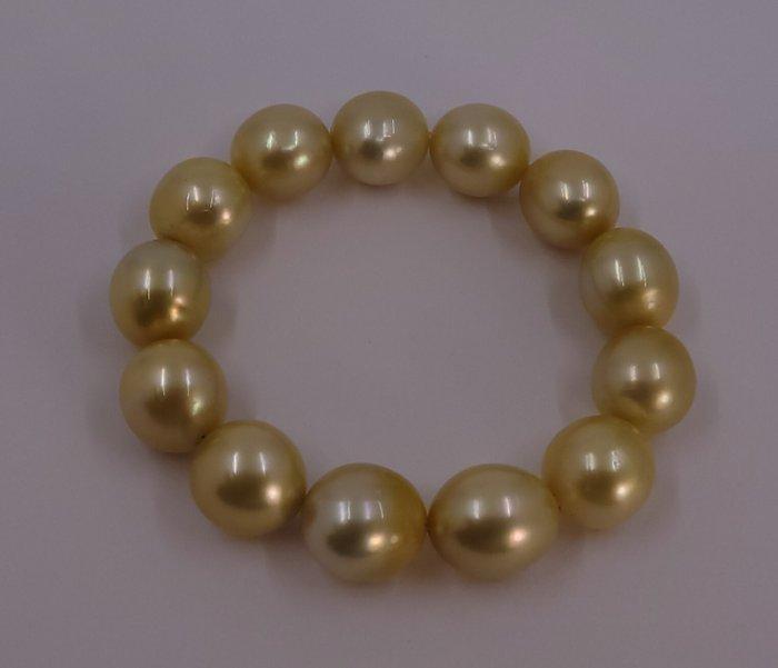 Armband Grote afmeting - Diep gouden Zuidzee parels -, Handtassen en Accessoires, Armbanden
